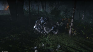 Once Human Silver Ore: A cinematic image of Silver ore laying around the open world of Once Human.