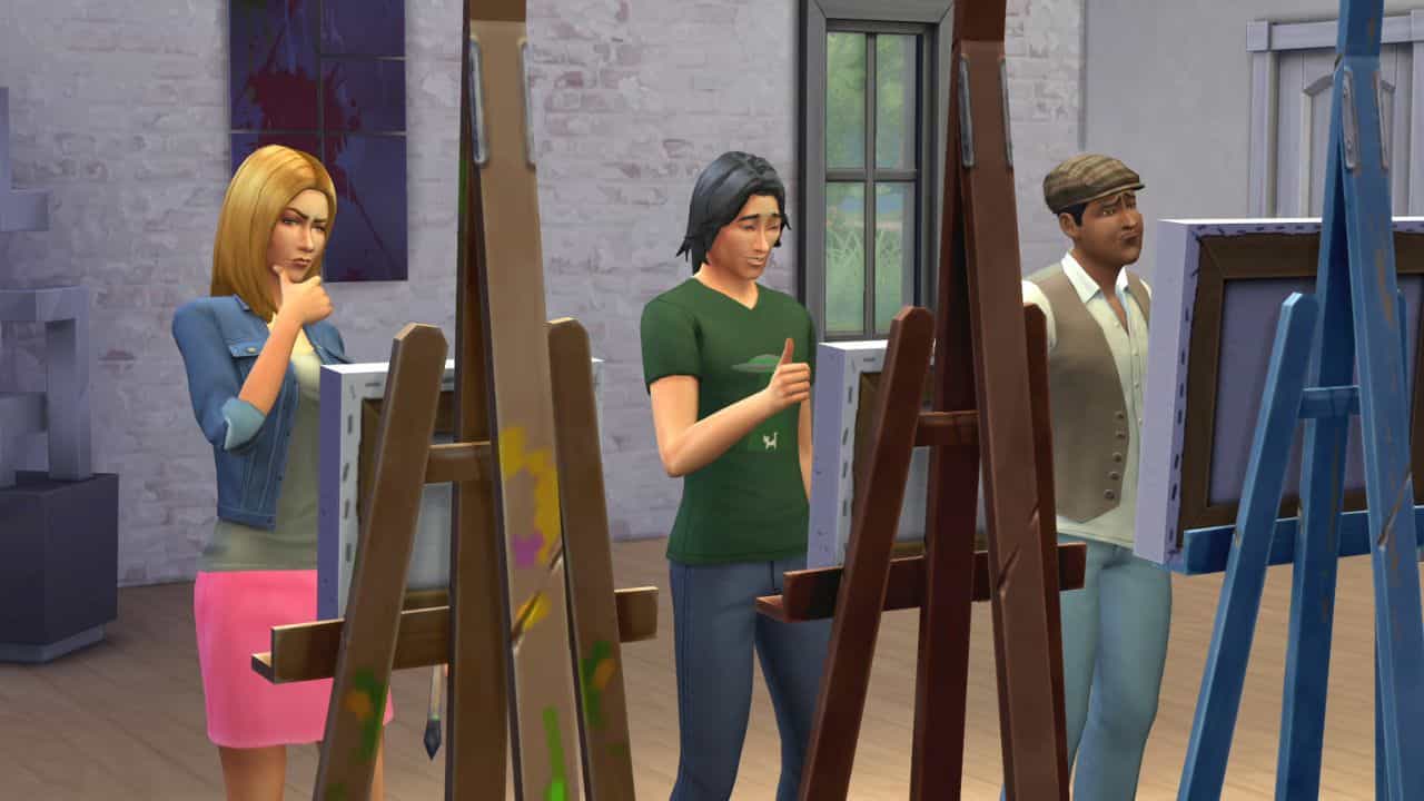 Sims-4-Cheats-Sims-painting