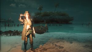 Skull-and-Bones-Casting-Sand-Player-on-Beach