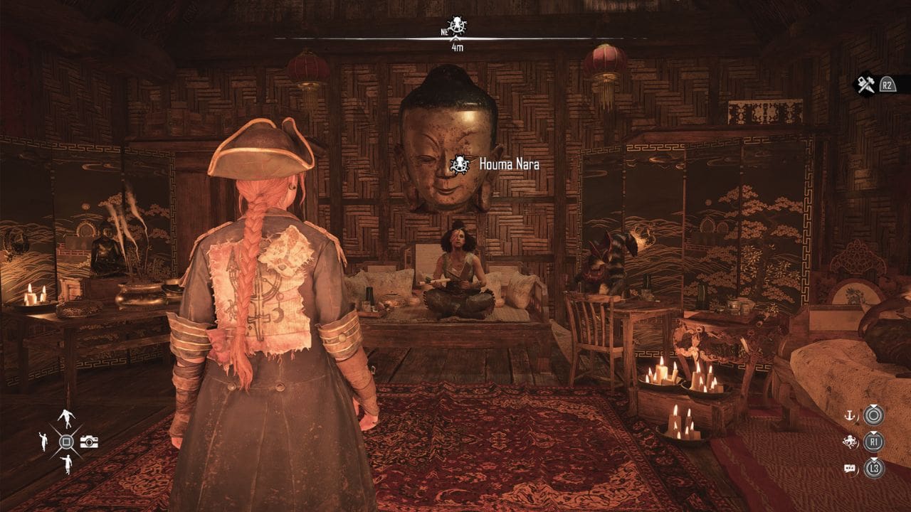 Skull and Bones manager at Palka Buta: Player standing in front of Houma Nara in Palka Buta