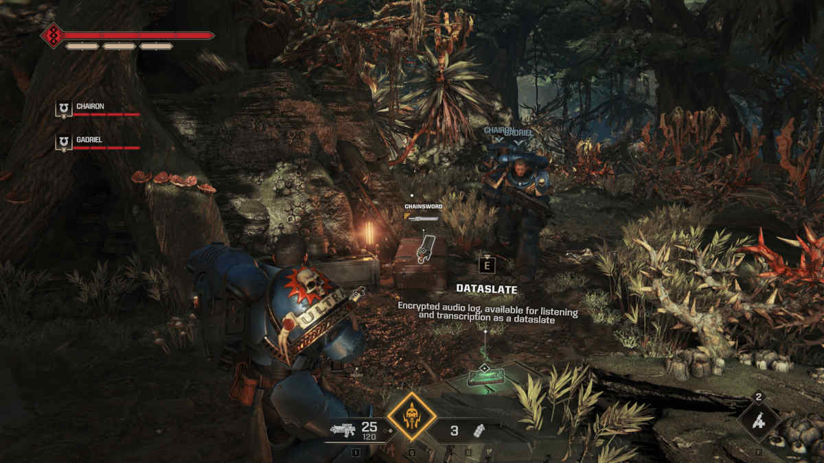 Space Marine 2 Dataslate location: a Dataslate from the Skyfire campaign mission.