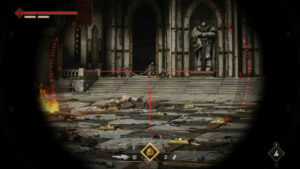 Picture of a sniper scope in Space Marine 2.