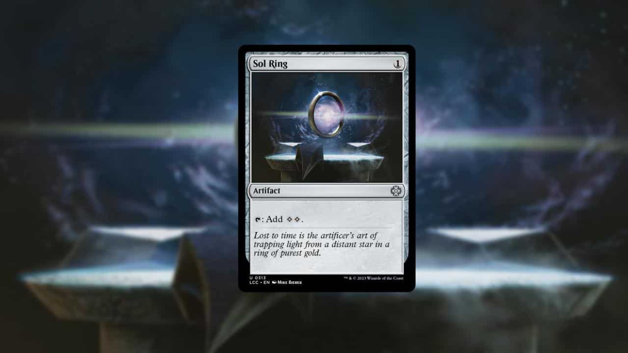 A screenshot of a magic card with a dark background showcasing the Best Mana rocks.