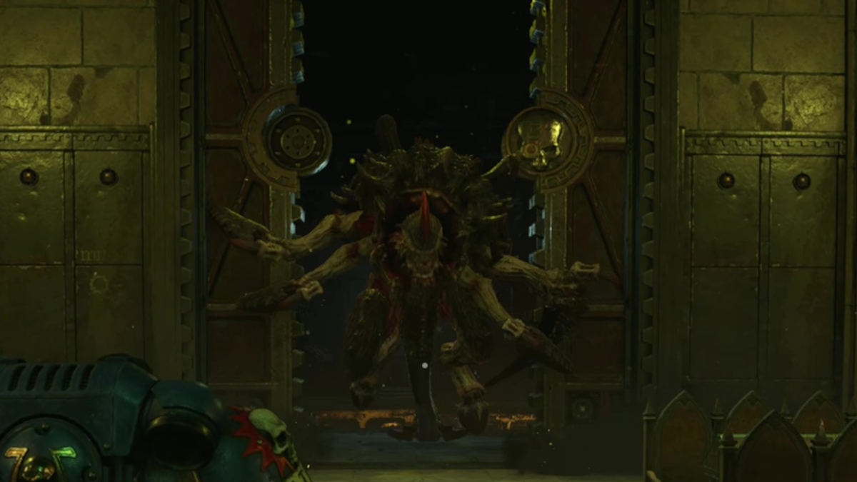 Picture of a Carnifex in Space Marine 2.