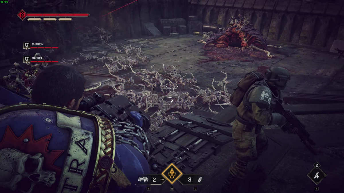 How to defend the antenna in Space Marine 2: marine fighting Tyranids.