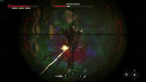 Scoped in weapon looking at a Neuropthorpe.