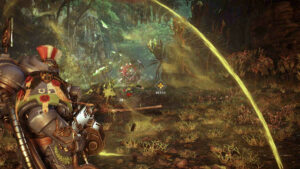 Picture of a Heavy with its Iron Halo ability up in Space Marine 2.