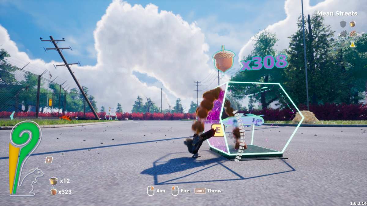 Unlocking the car with acorns.