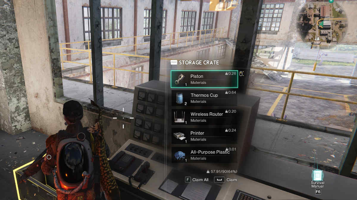 Once Human Standard Parts: Picture of a lootable crate in post apocalyptic game, Once Human.