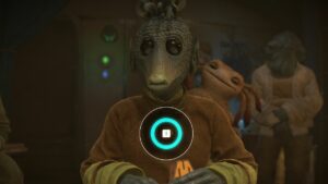 Cheat at Sabacc in Star Wars Outlaws - Nix peering over shoulder