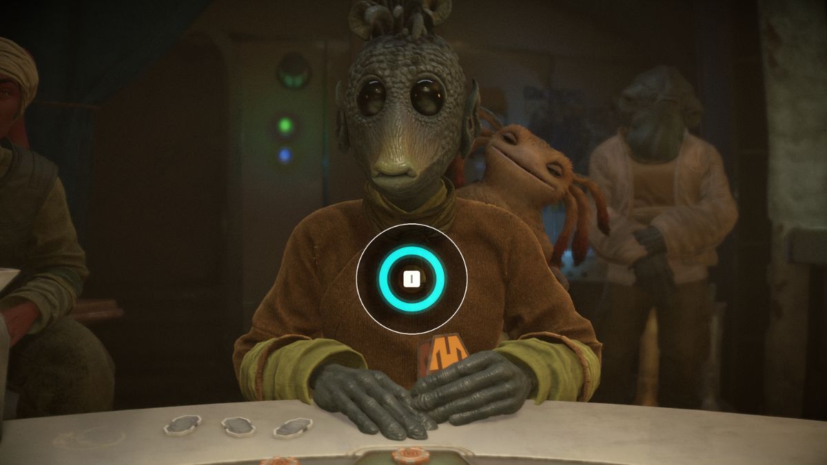 Cheat at Sabacc in Star Wars Outlaws - Prompt to cheat