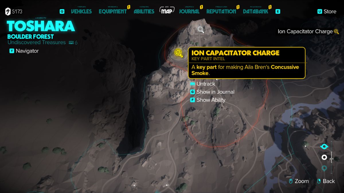Star Wars Outlaws Ion Capacitator Charge - Map showing Ion Capacitator charge location
