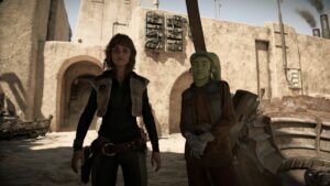 Star Wars Outlaws Missing Brother - Kay with Hutt Enforcer
