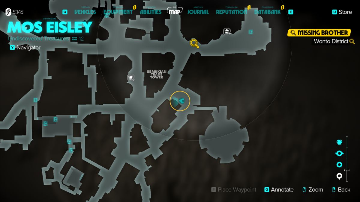 Star Wars Outlaws Missing Brother - Gambler map location