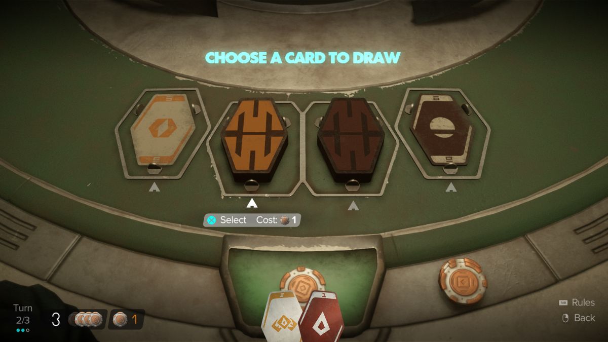 Play Sabacc in Star Wars Outlaws - Player drawing cards