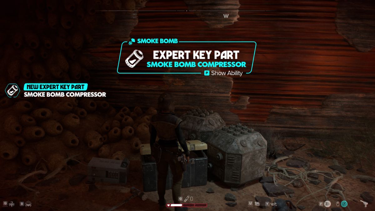 Star Wars Outlaws Smoke Bomb Compressor - Kay obtaining the smoke bomb compressor