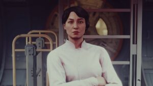 Starfield Failure to Communicate - how to persuade Jacquelyn: Jacquelyn Lemaire with arms crossed aboard her ship. Metacritic