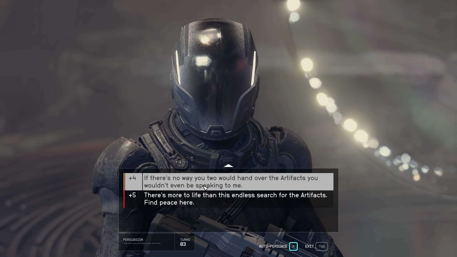 Starfield Revelation - how to persuade The Hunter and The Emissary: The Emissary.