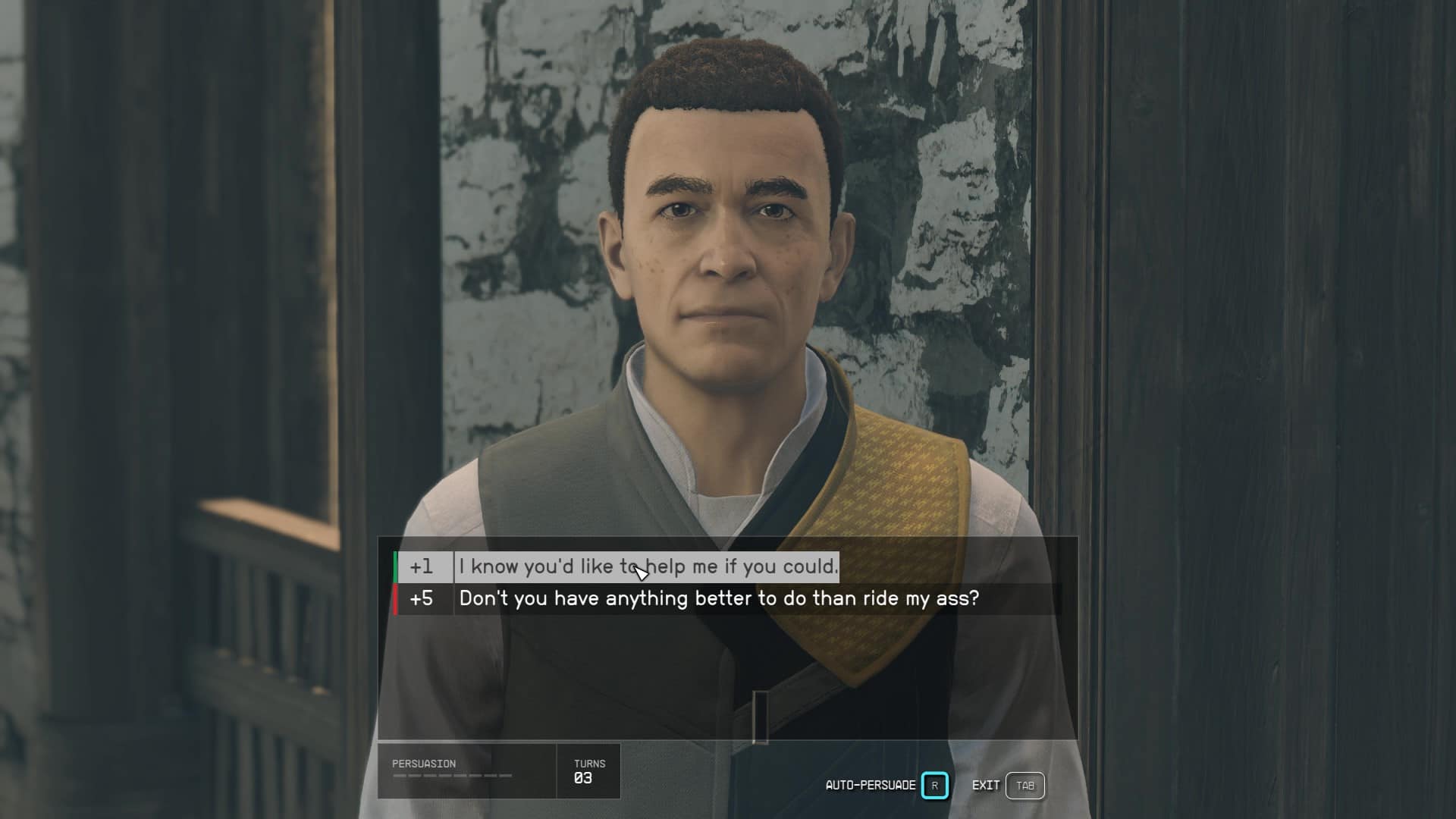 Starfield how to persuade mayor Elias: persuading the mayor.