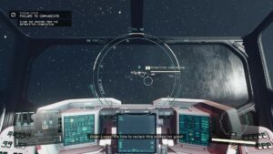 Starfield - stolen safe key location on the Retrofitted Starstation: ship approaching the Retrofitted Starstation.