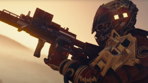 Starfield weapons: A player reloads a grenade launcher.