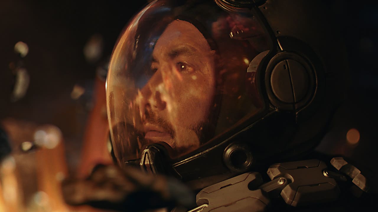 Starfield spaceman facing left