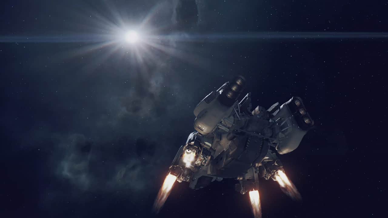 Starfield screenshot in space