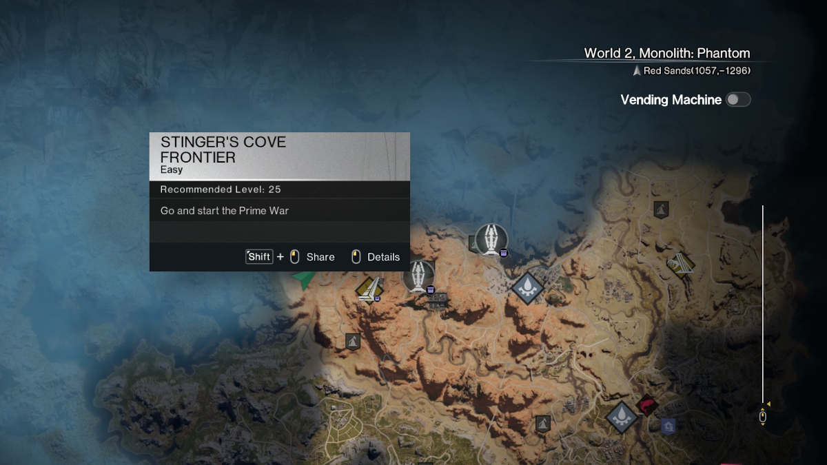 Startrace Ore Once Human: A map image from the game.