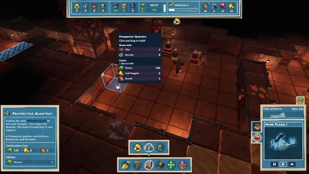 A screenshot of a SteamWorld game with a lot of different items in early access.