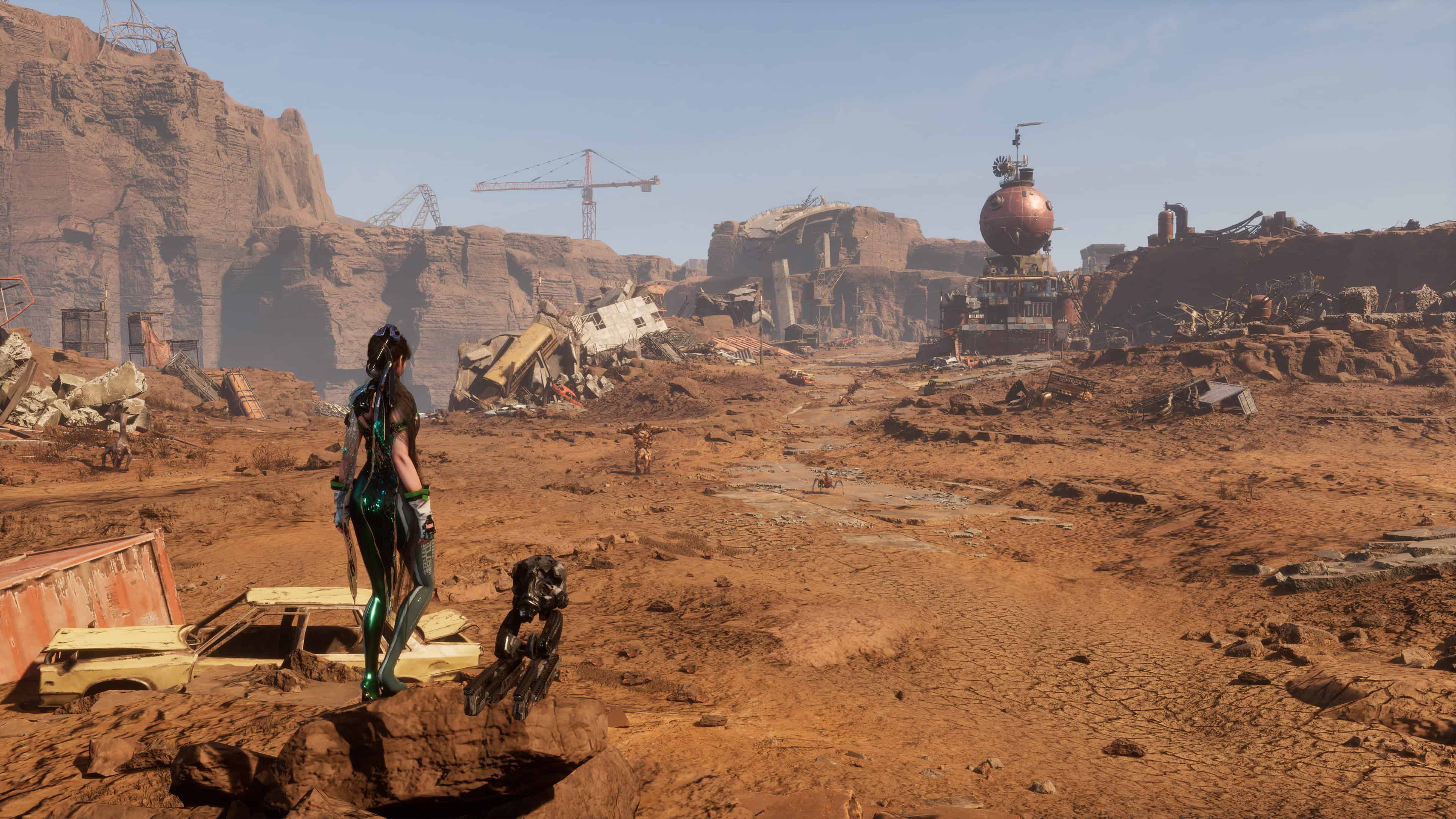 Stellar Blade review- EVE looks over the Wasteland area