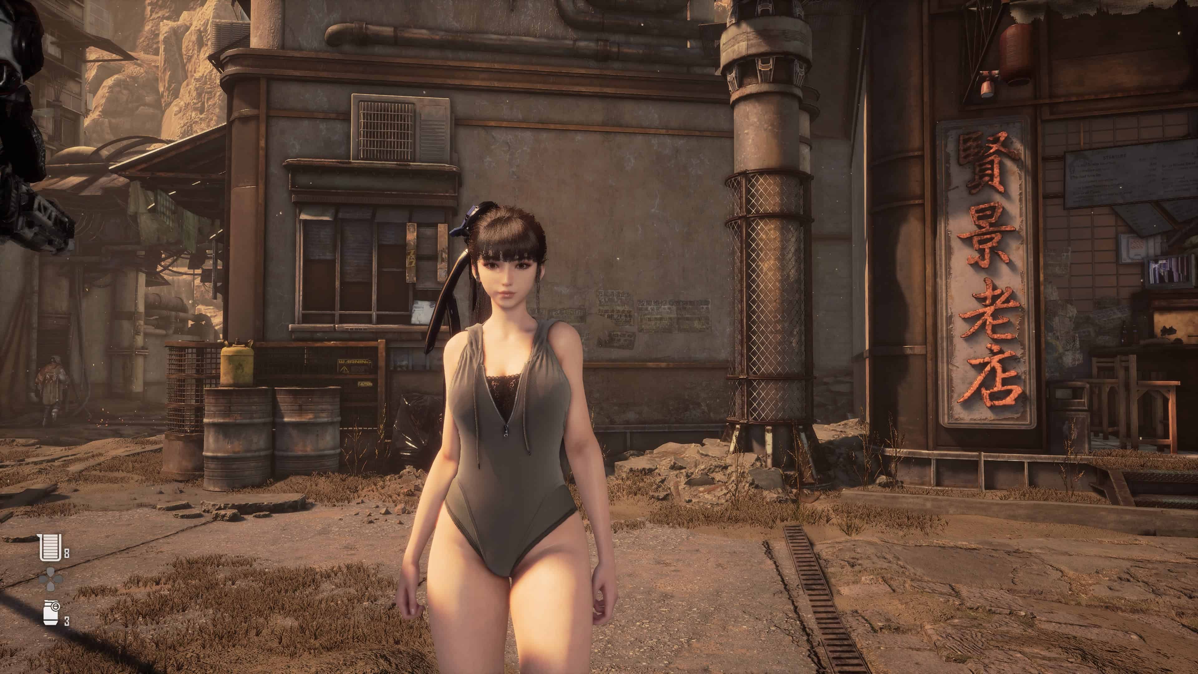 stellar blade bunny suit - EVE wearing the holiday rabbit outfit.