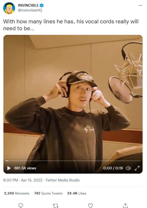 Invincible Season 2 voice over recording