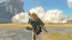Tears of the Kingdom double jump: Link running.