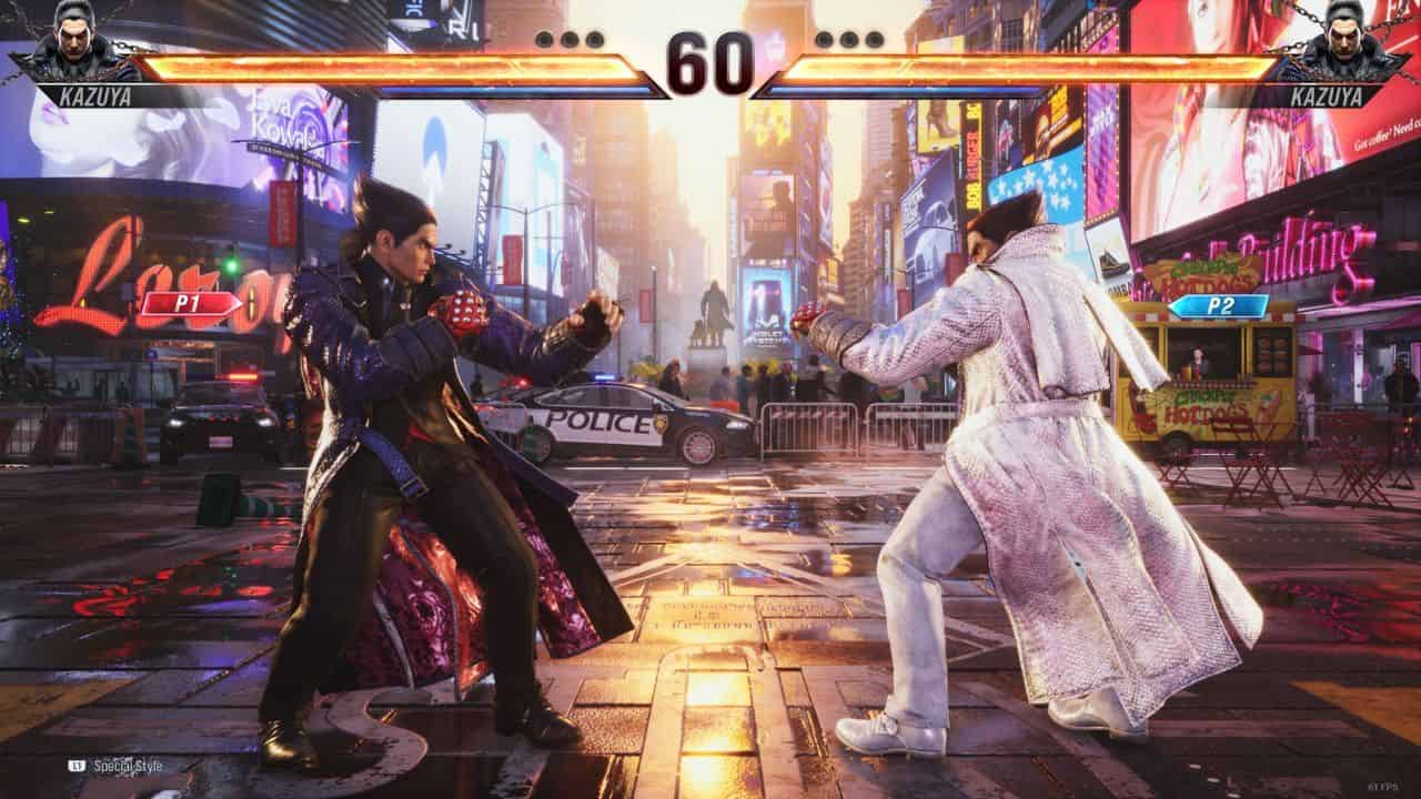 Tekken 8 Kazuya: Kazuya fighting Kazuya in New York