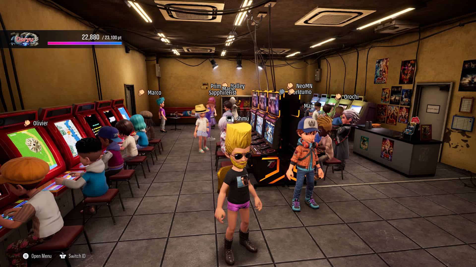 Tekken 8 Review: A player standing in the Gong Arcade in Arcade Quest.