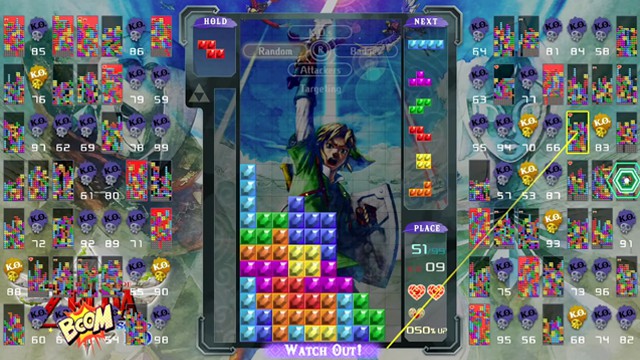 Tetris 99 Zelda Skyward Sword