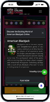 The online casino blackjack game