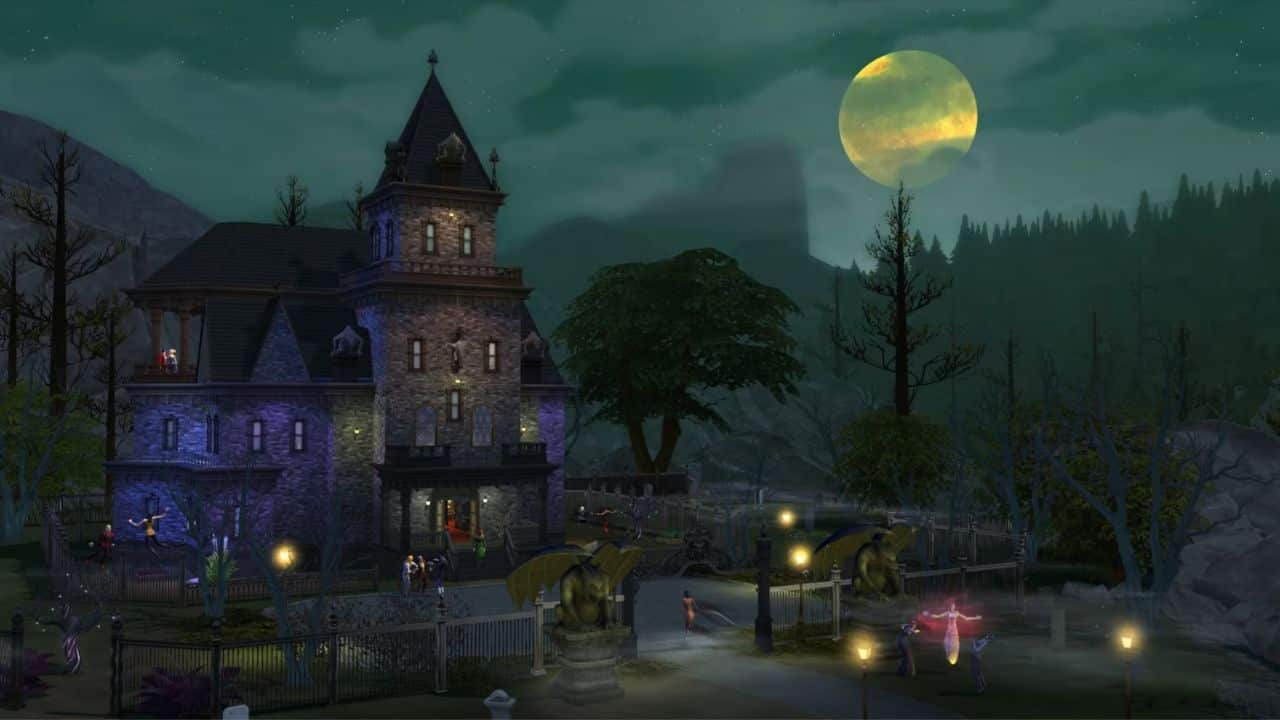 The-Sims-4-Vampire-Cheats-Mansion-in-Woods