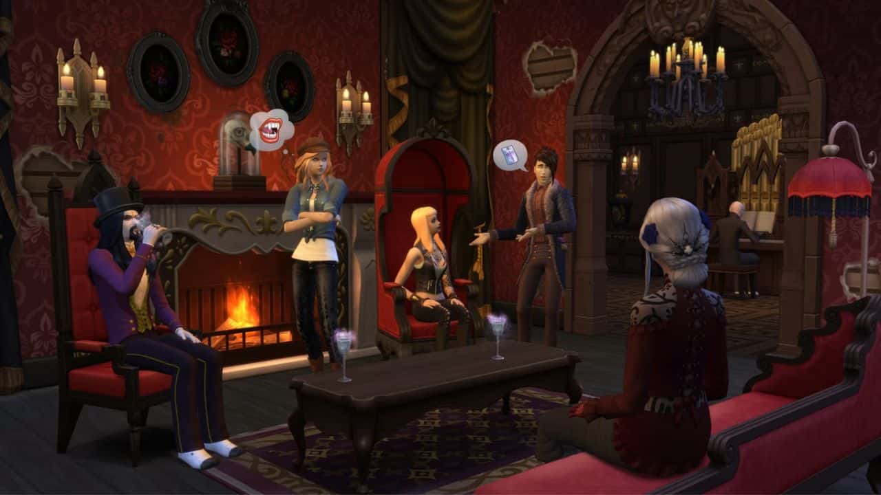 The-Sims-4-Vampire-Cheats-Sims-in-Mansion