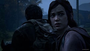 The Last of Us Part 1 Ellie and Joel on horseback, Ellie looks back