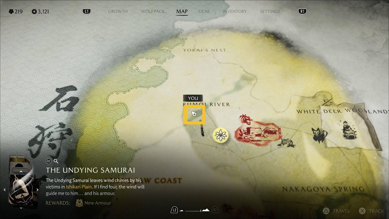 Ghost of Yotei map