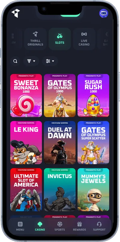 Thrill: Top crypto casino zonder uitbetaallimieten