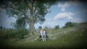 Throne and Liberty Goblin Butcher: Player dressed as a goblin butcher in Urstella Fields.