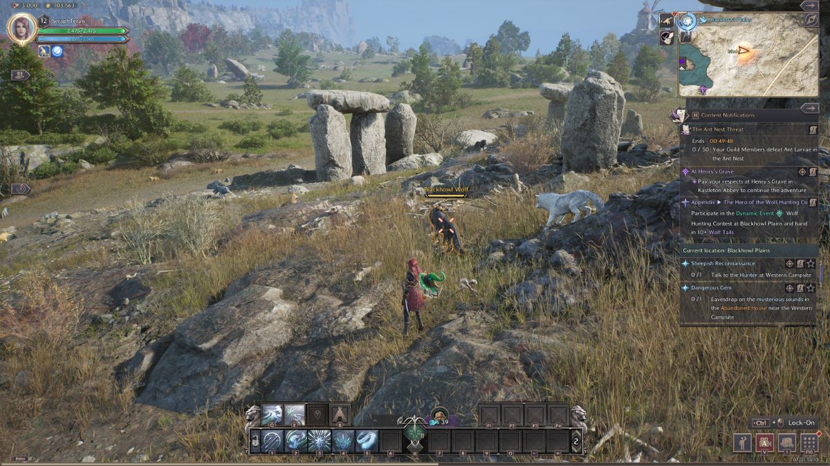 Throne and Liberty Guild: Player standing in black howl plains during event