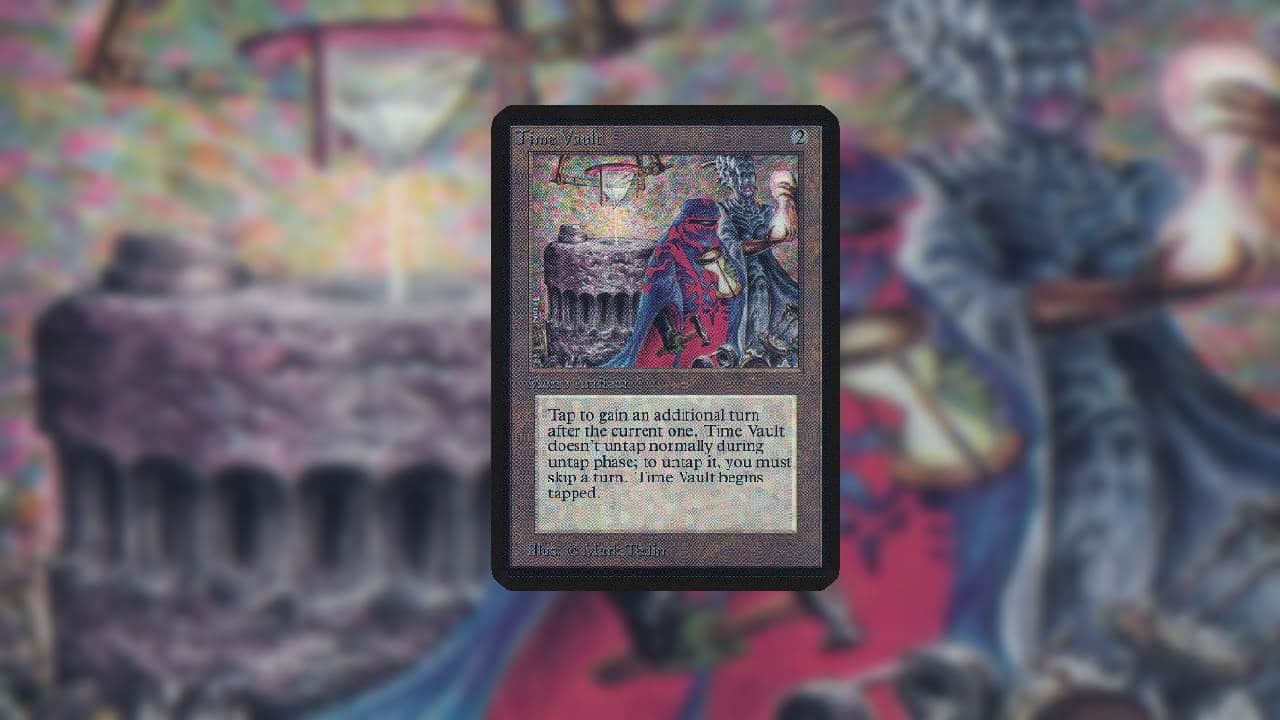 MTG expensive cards - An image of the Time Vault card in MTG. Image captured by VideoGamer.