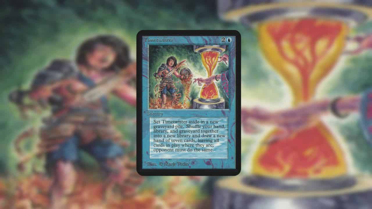 MTG expensive cards - An image of the Timetwister card in MTG. Image captured by VideoGamer.