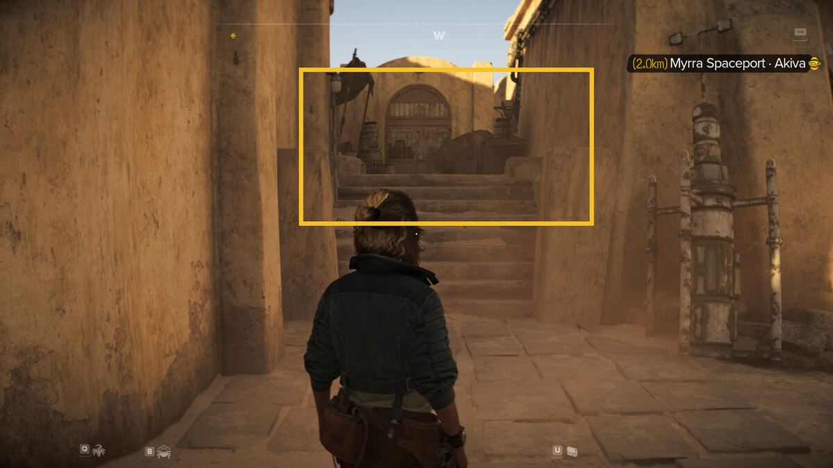 Star Wars Outlaws Nix Treasures: Kay exploring Tatooine.