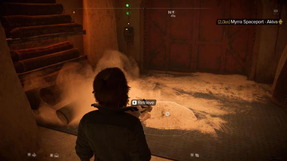 Star Wars Outlaws Nix Treasures: Kay exploring Tatooine.