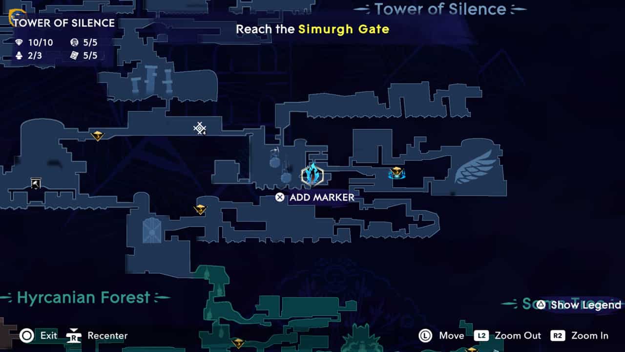 A map showing the location of a dungeon in the Legend of Zelda game, reminiscent of Prince of Persia with its mysterious atmosphere and hidden traps.