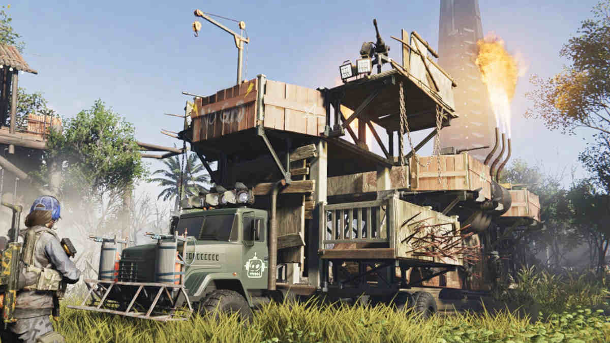 Trailer-Vehicle-Once-Human: The Trailer fortified with parts from Once Human. 